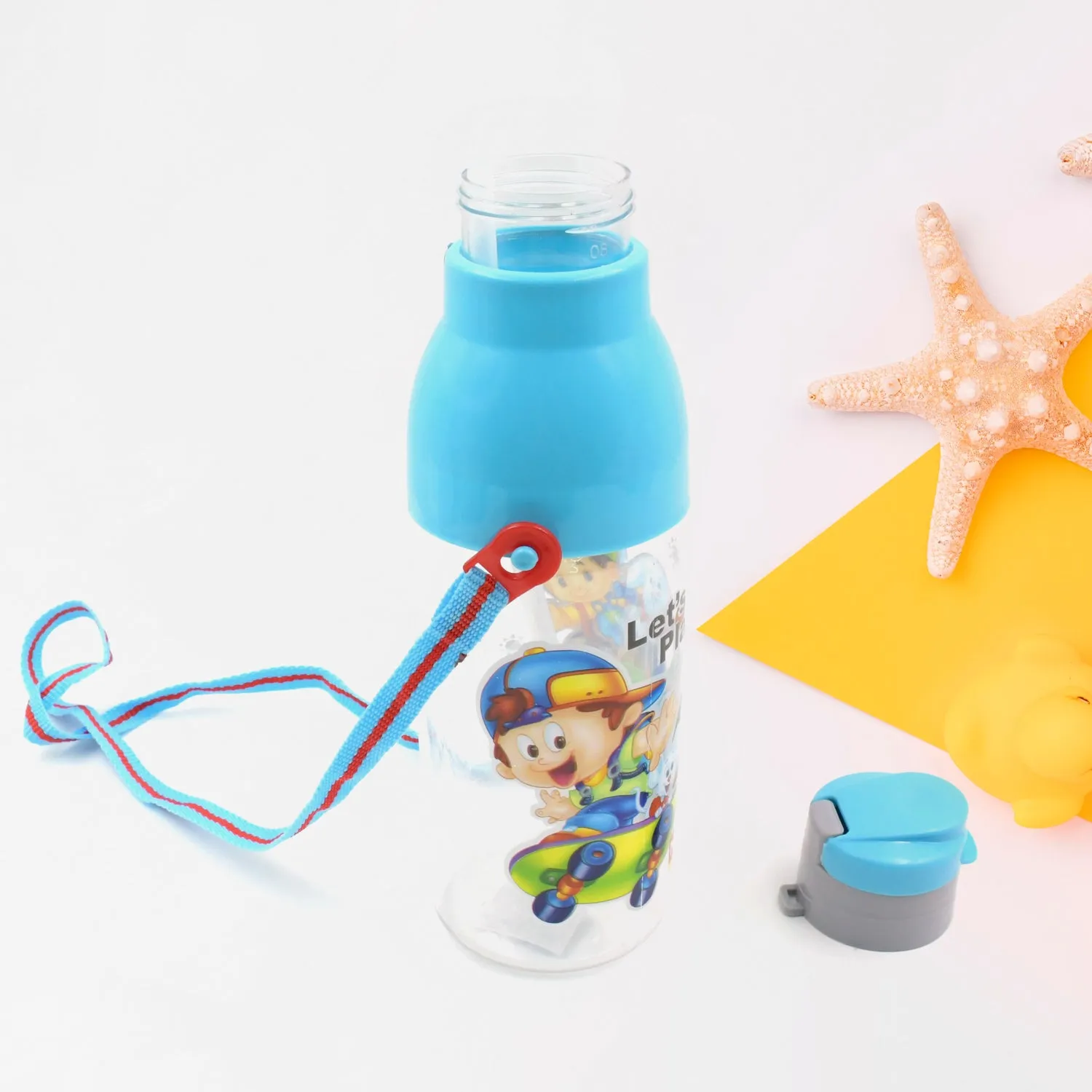 Transparent Insulated Sports Water Bottle with Straw, 800 ml
