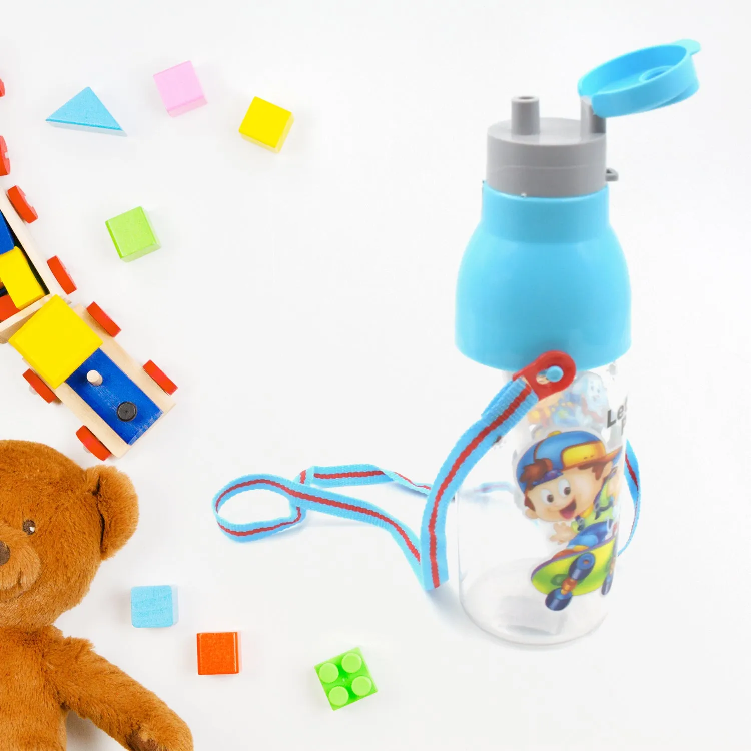 Transparent Insulated Sports Water Bottle with Straw, 800 ml