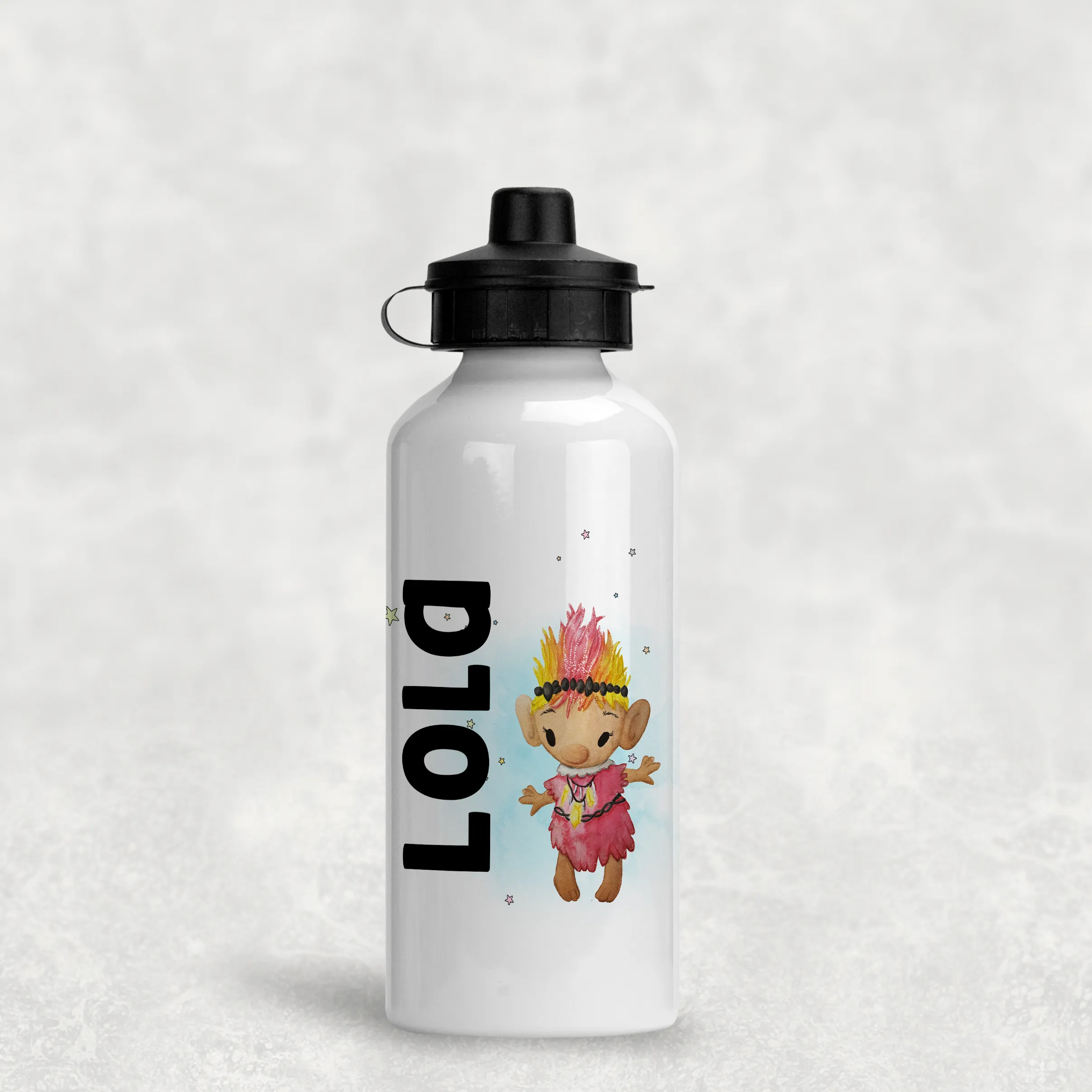 Troll Personalised Aluminium Water Bottle 400/600ml