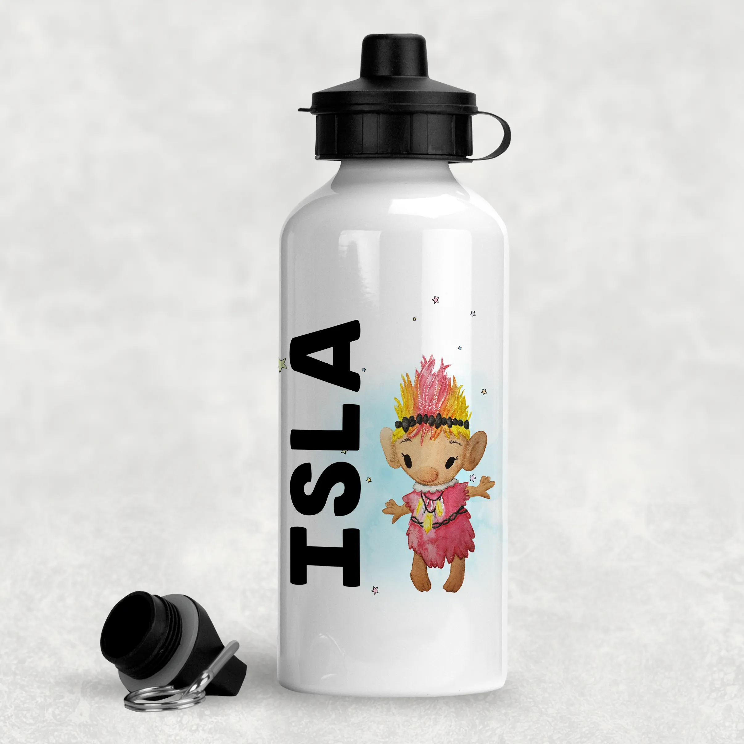 Troll Personalised Aluminium Water Bottle 400/600ml
