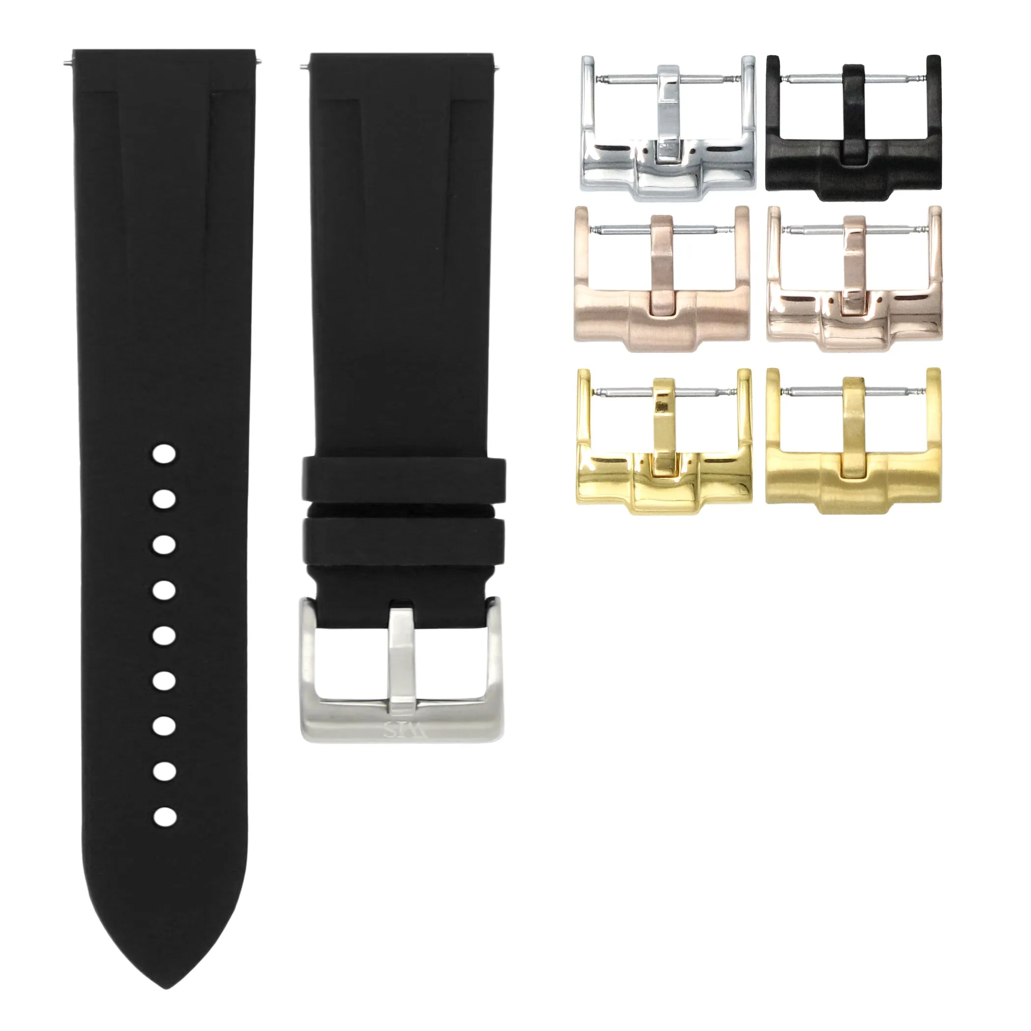 Tuxedo Black - Quick Release Watch Strap For Breitling Professional Series