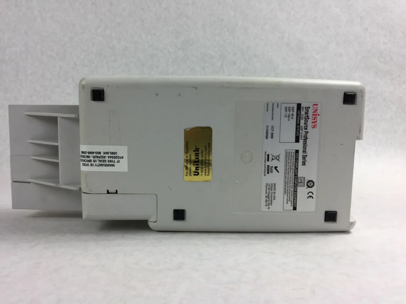 Unisys SmartSource Professional  Check Scanner SSP 2-PK2  w/Power Supply & Cord