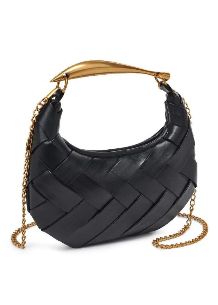 Ursula Woven Crossbody: Black