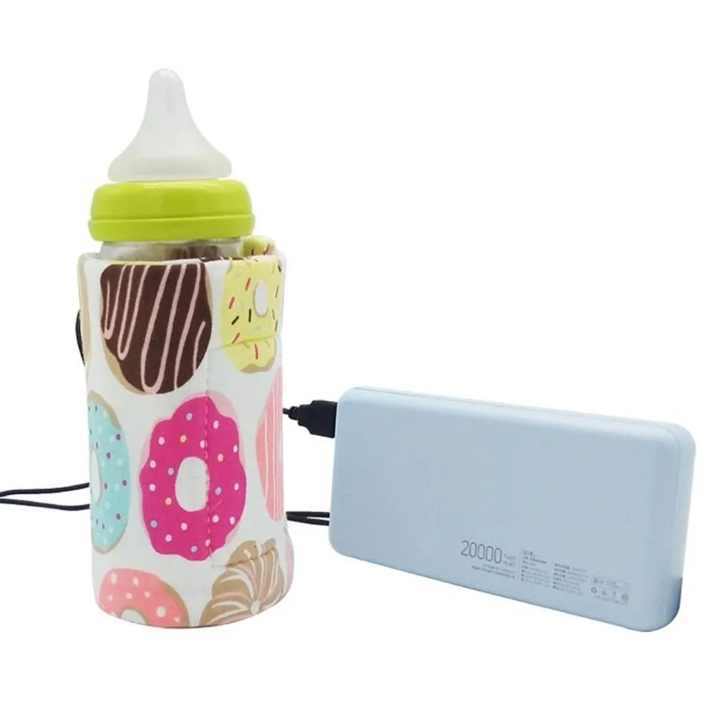 USB Milk Warmer Travel Stroller Insulated Bag Baby Nursing Bottle Heater