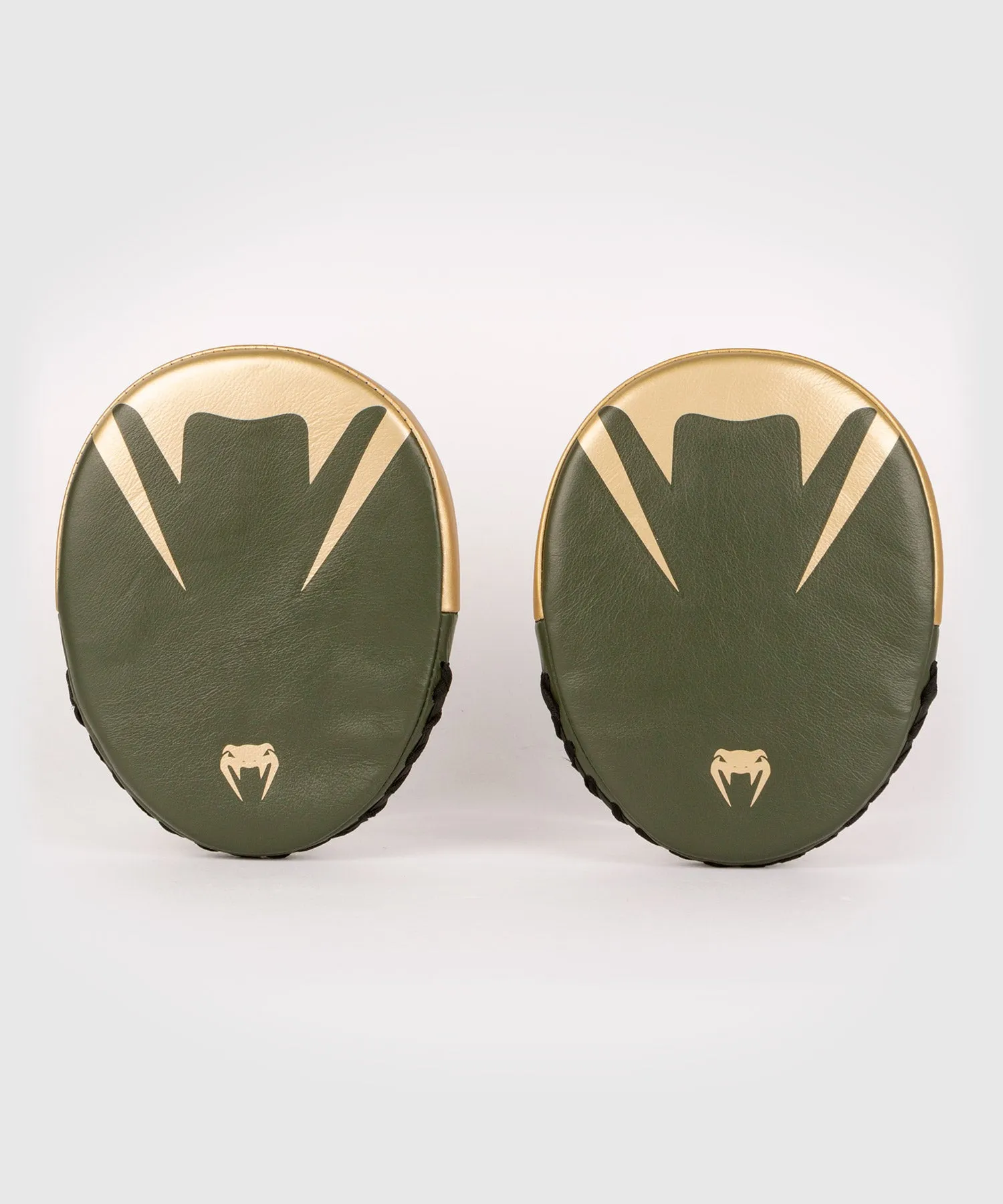 Venum Pro Boxing Flat Punch Mitts (Pair) - Khaki/Gold