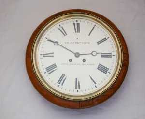 Victorian 15" Dial Oak Striking Wall Clock by Charles Frodsham