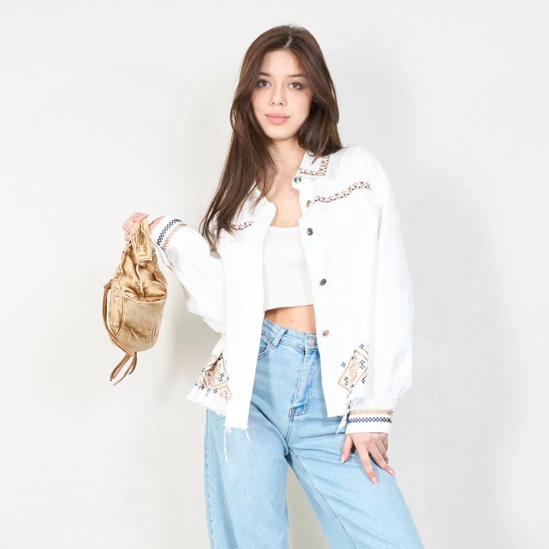 Vintage washed leather waist bag with zipper closure wholesale