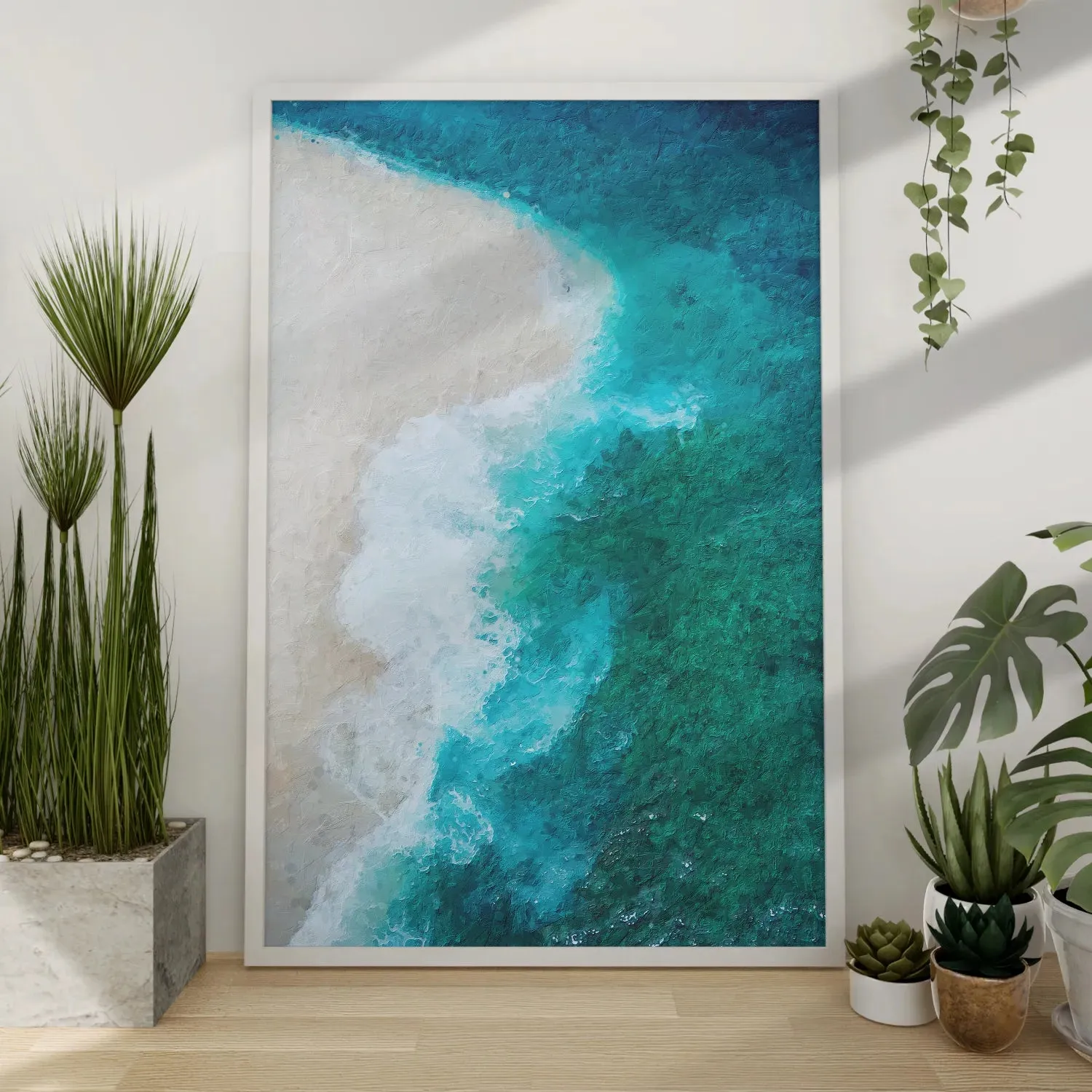 Waves Striking Beach
