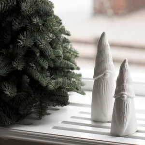 White Ceramic Santa, 2 Sizes