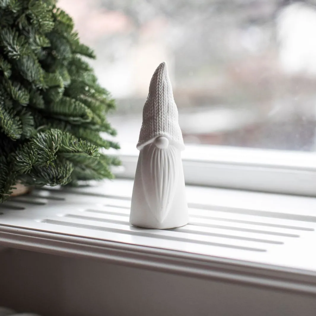 White Ceramic Santa, 2 Sizes