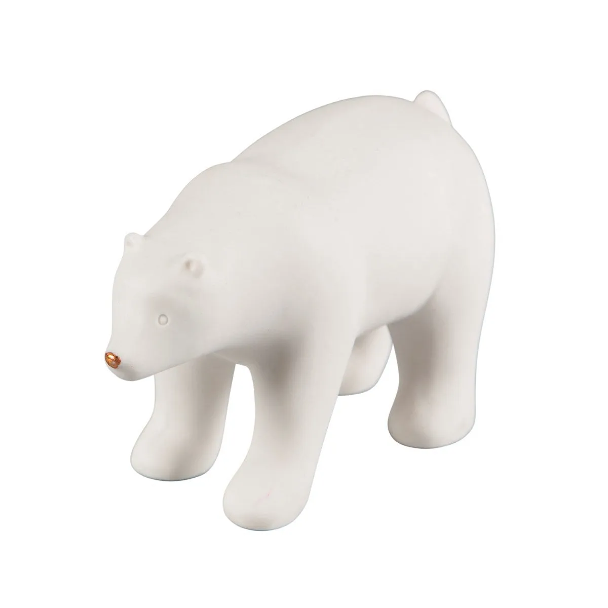 WHITE PORCELAIN POLAR BEAR STANDING DECORATION