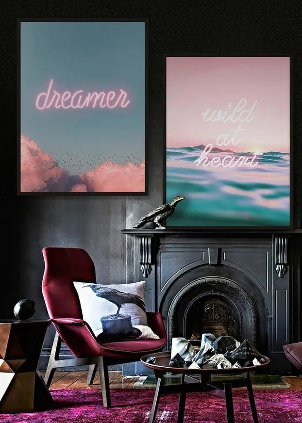 Wild At Heart Neon Print