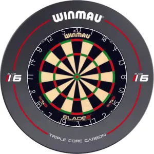 Winmau Professional Blade 6 Dartboard with Blade 6 Surround Grey