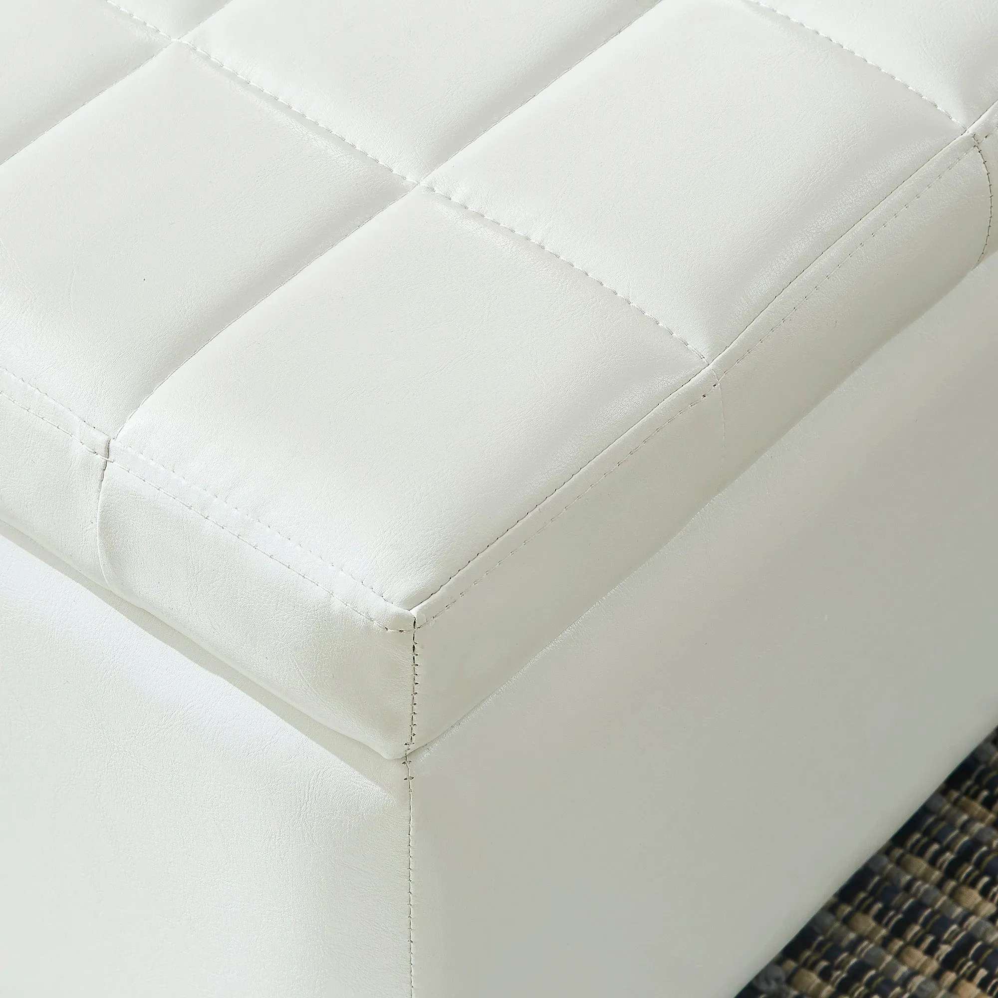 Winston-Storage Ottoman-White