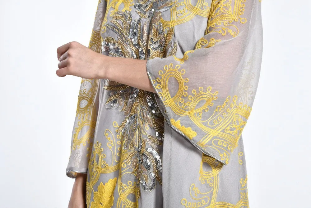 Wjczt Ramadan Eid Abaya Plus Size For Women Jalabiya Moroccan Kaftan Arabian Clothing Dubai Embroider Saudi Robe Muslim Evening Dress