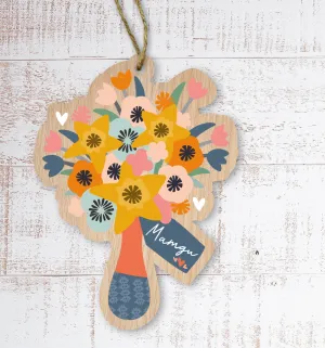 Wooden Gift Decoration 'Mamgu' Grandmother (south Wales)