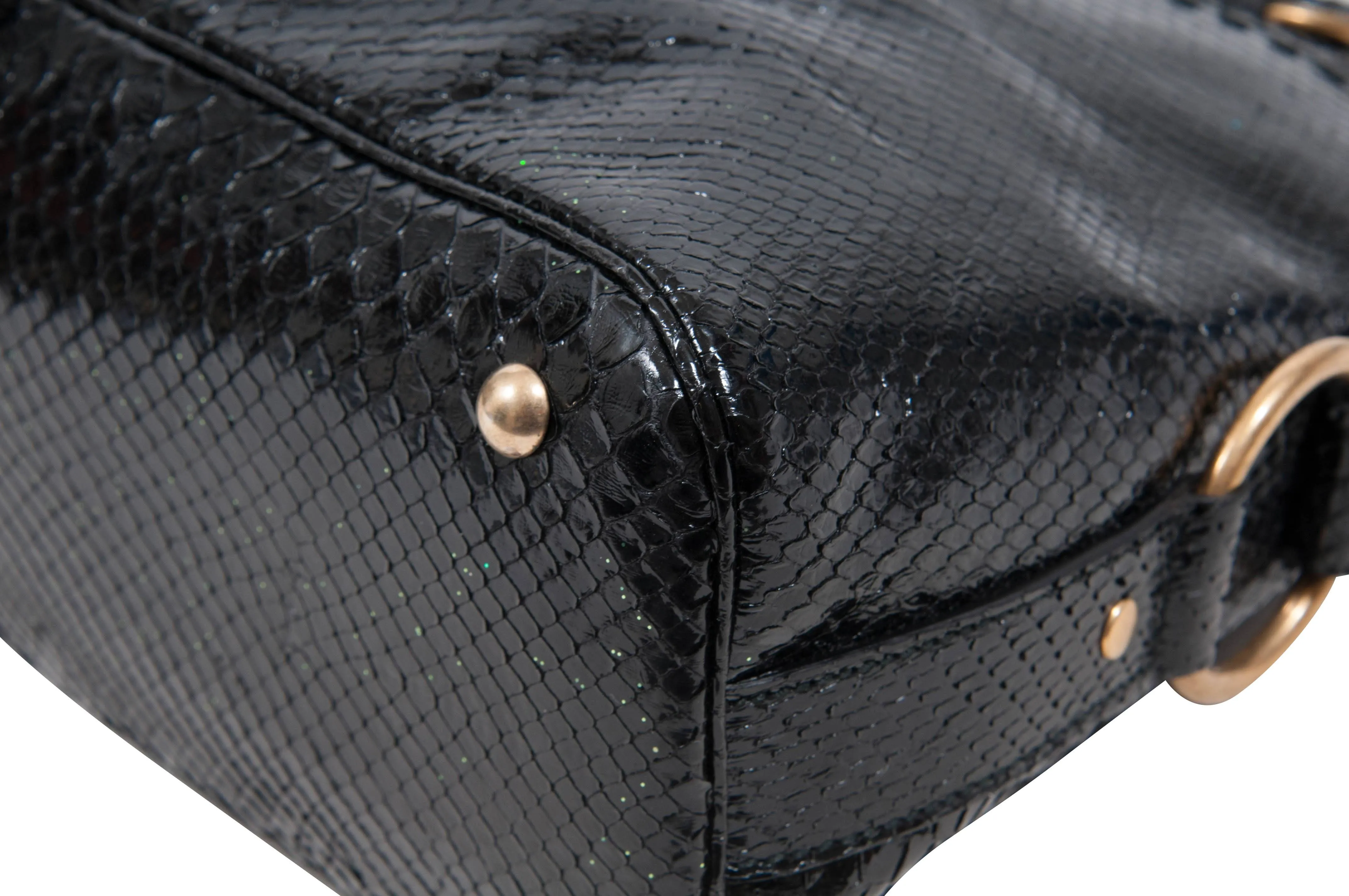 YSL Vintage Sac Muse Python Handbag Purse