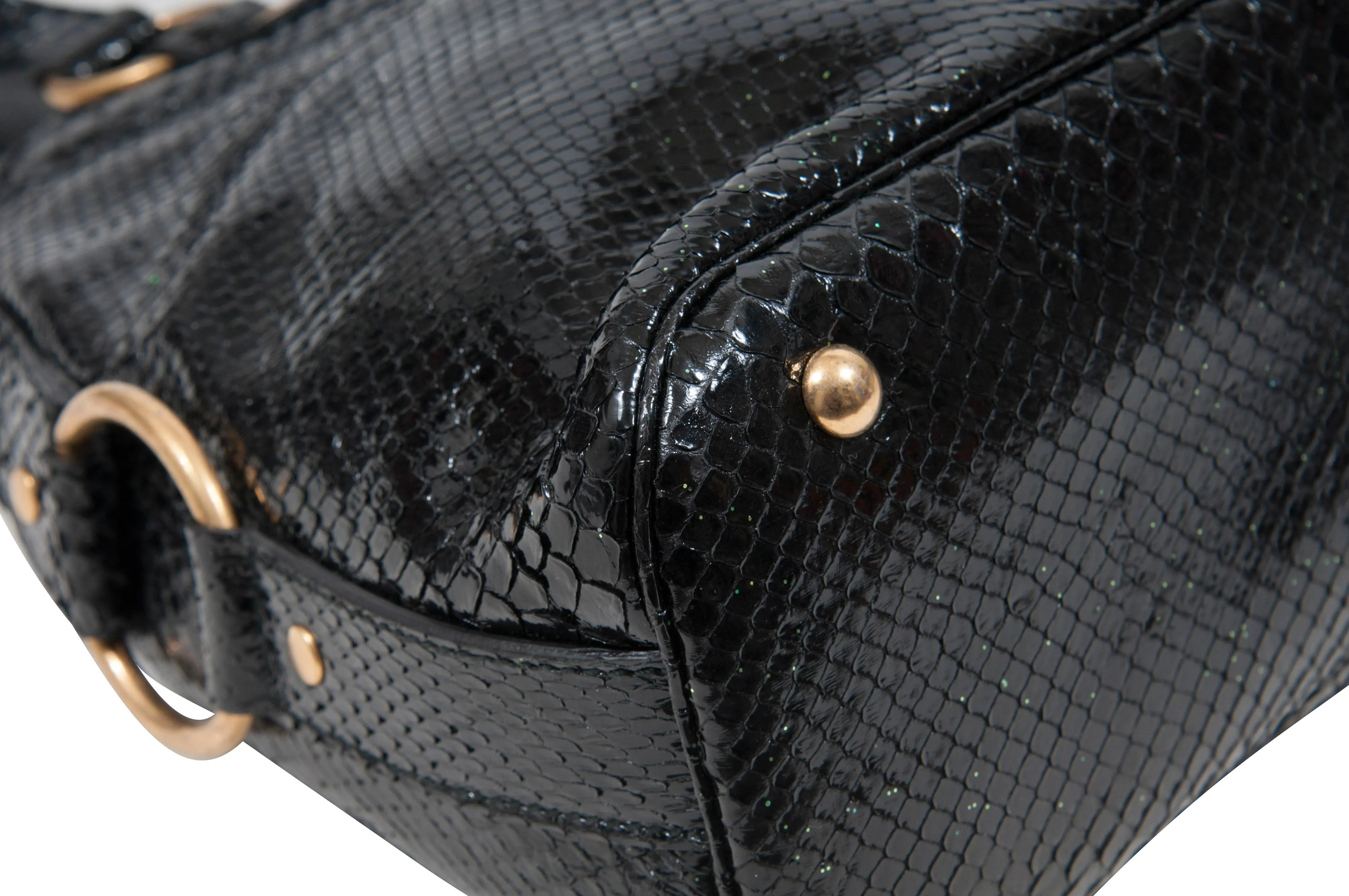 YSL Vintage Sac Muse Python Handbag Purse