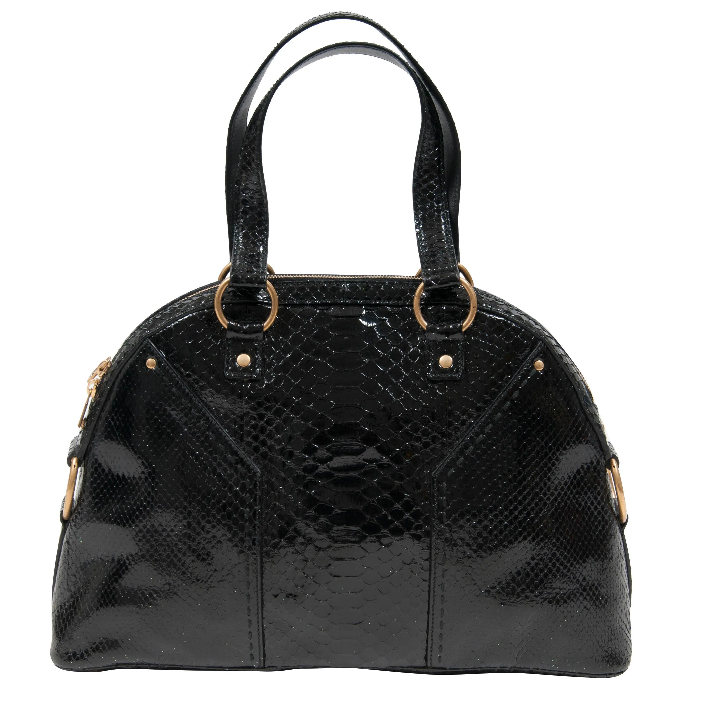 YSL Vintage Sac Muse Python Handbag Purse