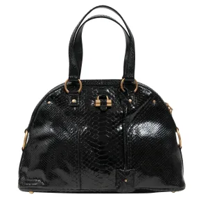YSL Vintage Sac Muse Python Handbag Purse