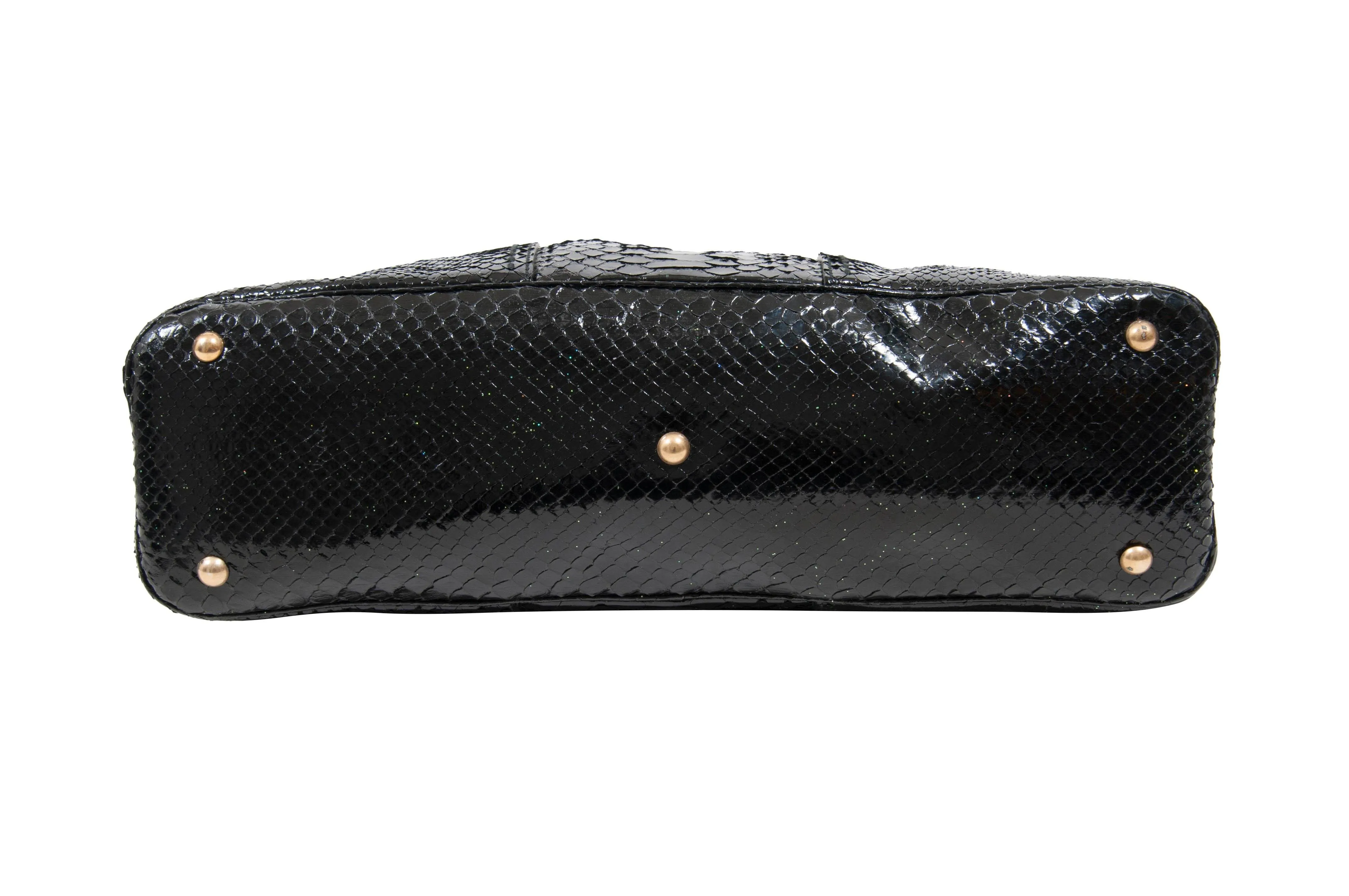 YSL Vintage Sac Muse Python Handbag Purse