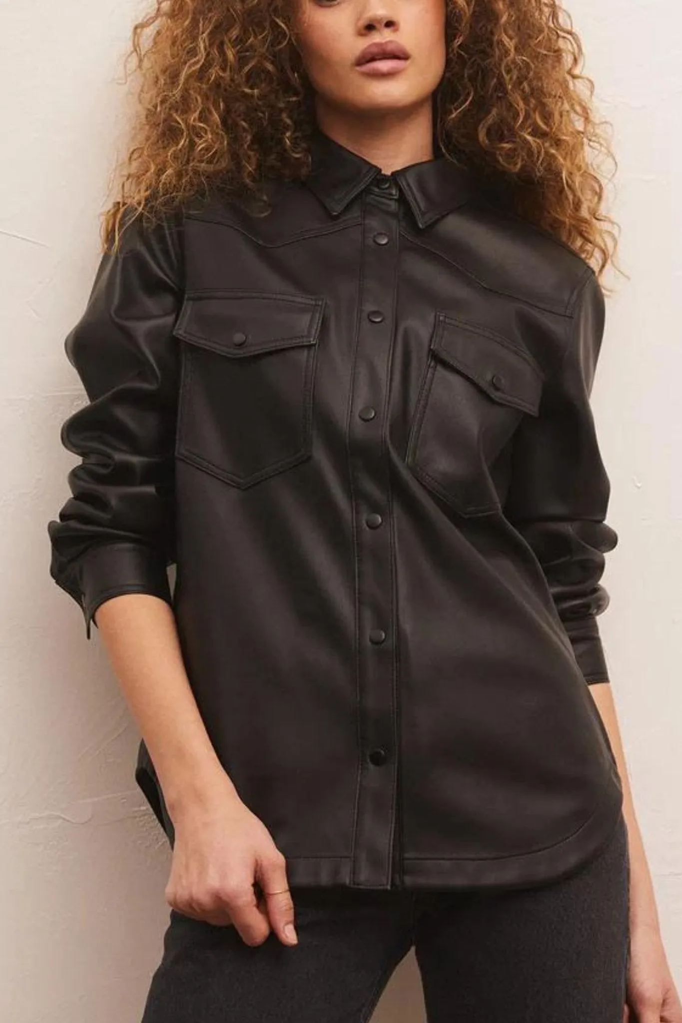 Z Supply: Wes Faux Leather Shirt Jacket