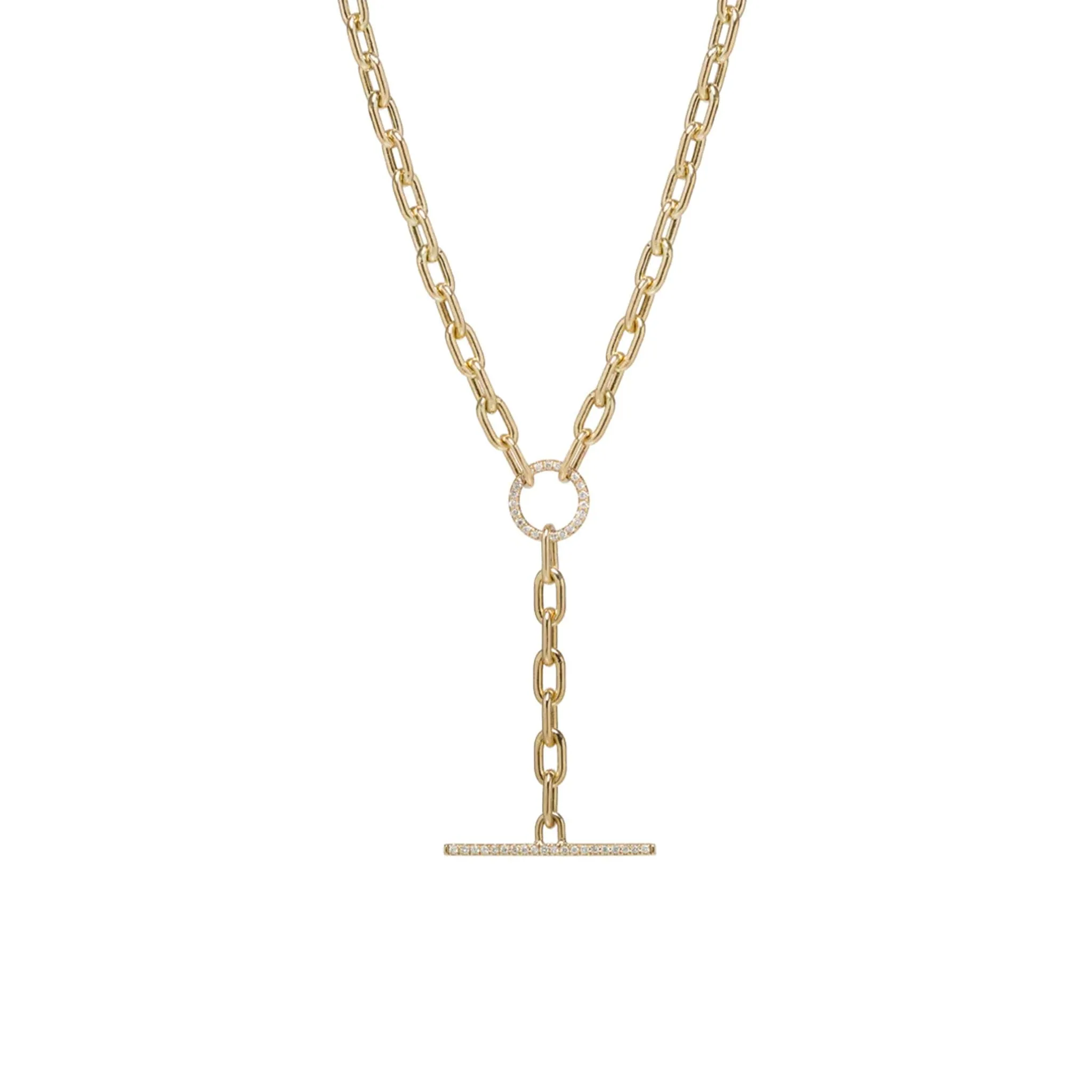 Zoe Chicco Diamond Toggle Necklace